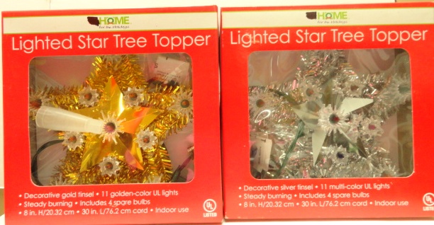 Lighted Star Tree Topper-8in